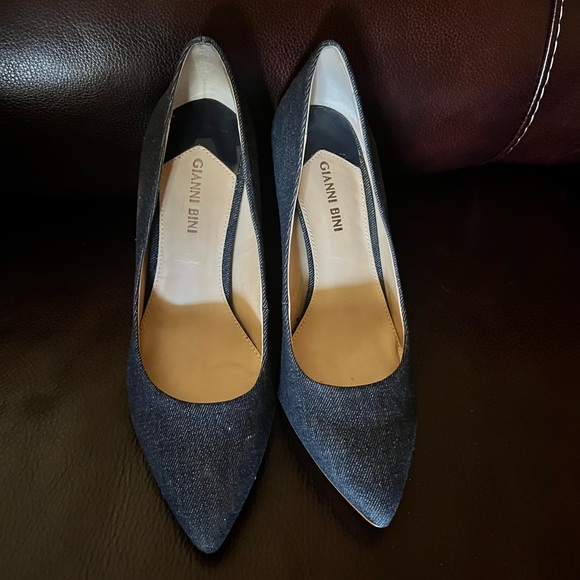 Denim high heel shoes - Picture 2 of 3